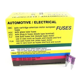 Biztosíték, 3A, késes, 100 db/csomag - SMP WPM3A DOBOZ